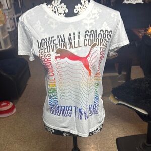 Puma White Graphic T-Shirt